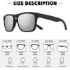 imageMEETSUN Polarized Sunglasses For Men Women UV Protection Square Frame Sport Fishing Driving SunglassesBlackSilver Mirrored