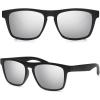 imageMEETSUN Polarized Sunglasses For Men Women UV Protection Square Frame Sport Fishing Driving SunglassesBlackSilver Mirrored