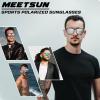 imageMEETSUN Polarized Sunglasses For Men Women UV Protection Square Frame Sport Fishing Driving SunglassesClear GraySilver Mirrored