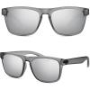 imageMEETSUN Polarized Sunglasses For Men Women UV Protection Square Frame Sport Fishing Driving SunglassesClear GraySilver Mirrored