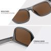 imageMEETSUN Polarized Sunglasses For Men Women UV Protection Square Frame Sport Fishing Driving SunglassesClear GreyBlue Mirrored
