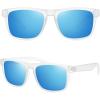 imageMEETSUN Polarized Sunglasses For Men Women UV Protection Square Frame Sport Fishing Driving SunglassesClearBlue Mirrored