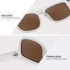 imageMEETSUN Polarized Sunglasses For Men Women UV Protection Square Frame Sport Fishing Driving SunglassesClearBlue Mirrored