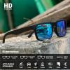 imageMEETSUN Polarized Sunglasses For Men Women UV Protection Square Frame Sport Fishing Driving SunglassesMatte BlackBlue Mirrored