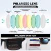 imageMEETSUN Polarized Sunglasses For Men Women UV Protection Square Frame Sport Fishing Driving SunglassesMatte BlackBlue Mirrored
