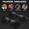 imageMEETSUN Polarized Sunglasses for Men Women Classic Retro Sun Glasses for Driving Fishing UV Protection2 Pack C1 Matte Black FrameGrey Lens