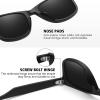 imageMEETSUN Polarized Sunglasses for Men Women Classic Retro Sun Glasses for Driving Fishing UV Protection2 Pack C1 Matte Black FrameGrey Lens