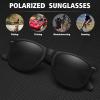 imageMEETSUN Polarized Sunglasses for Men Women Classic Retro Sun Glasses for Driving Fishing UV Protection2 Pack C3 Matte Black FrameGrey Lens
