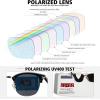 imageMEETSUN Polarized Sunglasses for Men Women Classic Retro Sun Glasses for Driving Fishing UV Protection2 Pack C4 Matte Black Frame  Black Silver Semirimless Frame