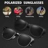 imageMEETSUN Polarized Sunglasses for Men Women Classic Retro Sun Glasses for Driving Fishing UV Protection2 Pack C4 Matte Black Frame  Black Silver Semirimless Frame