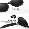 imageMEETSUN Polarized Sunglasses for Men Women Classic Retro Sun Glasses for Driving Fishing UV Protection2 Pack Matte Black Frame Grey Lens  Blue Mirrored Lens