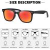 imageMEETSUN Polarized Sunglasses for Men Women Classic Retro Sun Glasses for Driving Fishing UV Protection2 Pack Matte Black Frame Grey Lens  Red Mirrored Lens