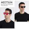 imageMEETSUN Polarized Sunglasses for Men Women Driving Sun Glasses UV Protection2pack Blackred Mirror Lens