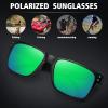 imageMEETSUN Polarized Sunglasses for Men Women Sports Driving Fishing Glasses UV400 Protection2 Packblack Graygreen Mirror Lens
