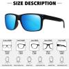 imageMEETSUN Polarized Sunglasses for Men Women Sports Driving Fishing Glasses UV400 Protection2packblack Blue Mirror Lens