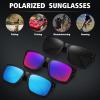 imageMEETSUN Polarized Sunglasses for Men Women Sports Driving Fishing Glasses UV400 Protection3packblackblack FramePurple Blue Mirror LensblackBlue