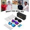 imageMEETSUN Polarized Sunglasses for Men Women Sports Driving Fishing Glasses UV400 Protection3packblackblack FramePurple Blue Mirror LensblackBlue
