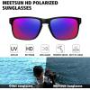 imageMEETSUN Polarized Sunglasses for Men Women Sports Driving Fishing Glasses UV400 Protection3packblackblack FramePurple Blue Mirror LensblackBlue