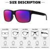 imageMEETSUN Polarized Sunglasses for Men Women Sports Driving Fishing Glasses UV400 Protection3packblackblack FramePurple Blue Mirror LensblackBlue