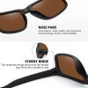 imageMEETSUN Polarized Sunglasses for Men Women Sports Driving Fishing Glasses UV400 Protection3packblackbrowng15 Lens