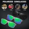 imageMEETSUN Polarized Sunglasses for Men Women Sports Driving Fishing Glasses UV400 Protection3packblackclear FrameBlue Green Mirror Lensclear FrameGreen Mirror Lens