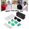 imageMEETSUN Polarized Sunglasses for Men Women Sports Driving Fishing Glasses UV400 Protection3packblackclear FrameBlue Green Mirror Lensclear FrameGreen Mirror Lens