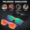 imageMEETSUN Polarized Sunglasses for Men Women Sports Driving Fishing Glasses UV400 Protection3packblackclear FrameBlue Green Mirror Lensclear FrameRed Mirror Lens