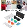 imageMEETSUN Polarized Sunglasses for Men Women Sports Driving Fishing Glasses UV400 Protection3packblackclear FrameBlue Green Mirror Lensclear FrameRed Mirror Lens