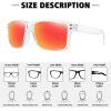 imageMEETSUN Polarized Sunglasses for Men Women Sports Driving Fishing Glasses UV400 Protection3packblackclear FrameBlue Green Mirror Lensclear FrameRed Mirror Lens
