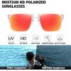 imageMEETSUN Polarized Sunglasses for Men Women Sports Driving Fishing Glasses UV400 Protection3packblackclear FrameBlue Green Mirror Lensclear FrameRed Mirror Lens