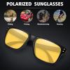imageMEETSUN Polarized Sunglasses for Men Women Sports Driving Fishing Glasses UV400 ProtectionBlack Framenight Vision Lens