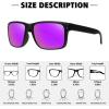 imageMEETSUN Polarized Sunglasses for Men Women Sports Driving Fishing Glasses UV400 ProtectionBlack Framepurple Mirror