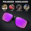 imageMEETSUN Polarized Sunglasses for Men Women Sports Driving Fishing Glasses UV400 ProtectionBlack Framepurple Mirror