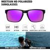 imageMEETSUN Polarized Sunglasses for Men Women Sports Driving Fishing Glasses UV400 ProtectionBlack Framepurple Mirror