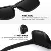 imageMEETSUN Polarized Sunglasses for Men Women Sports Driving Fishing Glasses UV400 ProtectionBlack Framesilver Mirror