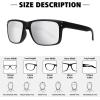 imageMEETSUN Polarized Sunglasses for Men Women Sports Driving Fishing Glasses UV400 ProtectionBlack Framesilver Mirror