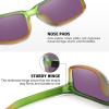 imageMEETSUN Polarized Sunglasses for Men Women Sports Driving Fishing Glasses UV400 ProtectionBlack Green Orange Framegreen Mirror Lens