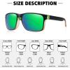 imageMEETSUN Polarized Sunglasses for Men Women Sports Driving Fishing Glasses UV400 ProtectionBlack Green Orange Framegreen Mirror Lens