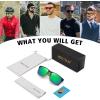 imageMEETSUN Polarized Sunglasses for Men Women Sports Driving Fishing Glasses UV400 ProtectionBlack Green Orange Framegreen Mirror Lens