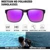 imageMEETSUN Polarized Sunglasses for Men Women Sports Driving Fishing Glasses UV400 ProtectionBlack Purple Blue Framepurple Mirror Lens