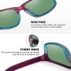 imageMEETSUN Polarized Sunglasses for Men Women Sports Driving Fishing Glasses UV400 ProtectionBlack Purple Blue Framepurple Mirror Lens