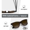 imageMEETSUN Polarized Sunglasses for Women Men Classic Retro Square Frame Driving Trendy Sun Glasses UV ProtectionA1 Tortoise Frame  Brown Gradient Lens