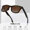 imageMEETSUN Polarized Sunglasses for Women Men Classic Retro Square Frame Driving Trendy Sun Glasses UV ProtectionA1 Tortoise Frame  Brown Gradient Lens