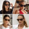 imageMEETSUN Polarized Sunglasses for Women Men Classic Retro Square Frame Driving Trendy Sun Glasses UV ProtectionA1 Tortoise Frame  Brown Gradient Lens