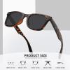 imageMEETSUN Polarized Sunglasses for Women Men Classic Retro Square Frame Driving Trendy Sun Glasses UV ProtectionA1 Tortoise Frame  Grey Lens