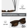 imageMEETSUN Polarized Sunglasses for Women Men Classic Retro Square Frame Driving Trendy Sun Glasses UV ProtectionA2 Tortoise Frame  Brown Lens
