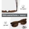 imageMEETSUN Polarized Sunglasses for Women Men Classic Retro Square Frame Driving Trendy Sun Glasses UV ProtectionA3 Tortoise Frame  Brown Gradient Lens
