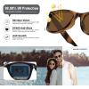 imageMEETSUN Polarized Sunglasses for Women Men Classic Retro Square Frame Driving Trendy Sun Glasses UV ProtectionA3 Tortoise Frame  Brown Gradient Lens