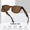 imageMEETSUN Polarized Sunglasses for Women Men Classic Retro Square Frame Driving Trendy Sun Glasses UV ProtectionA3 Tortoise Frame  Brown Gradient Lens