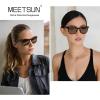 imageMEETSUN Polarized Sunglasses for Women Men Classic Retro Square Frame Driving Trendy Sun Glasses UV ProtectionA3 Tortoise Frame  Brown Gradient Lens